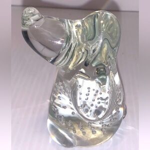 Neiman-Marcus “Droopy Dog” Art Glass - Hand Blown Control Bubble Paper Weight: